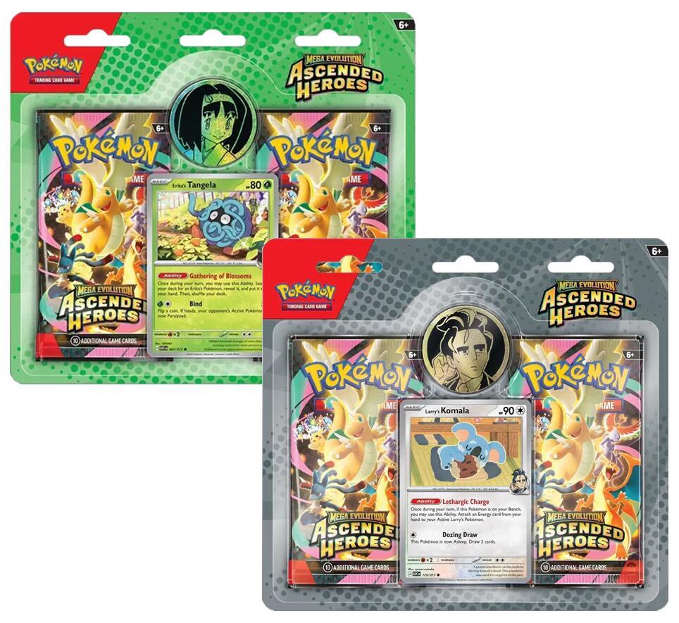 Pokémon: Mega Evolution—Ascended Heroes 2 Pack Blister Collection (Assorted)