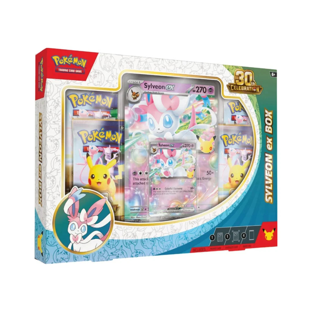 (PREORDER) Pokémon TCG: 30th Celebration Pokémon ex Box—Sylveon ex