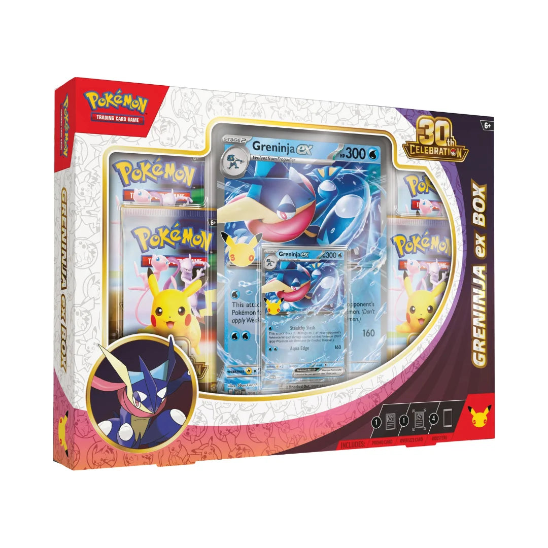 (PREORDER) Pokémon TCG: 30th Celebration Pokémon ex Box—Greninja ex