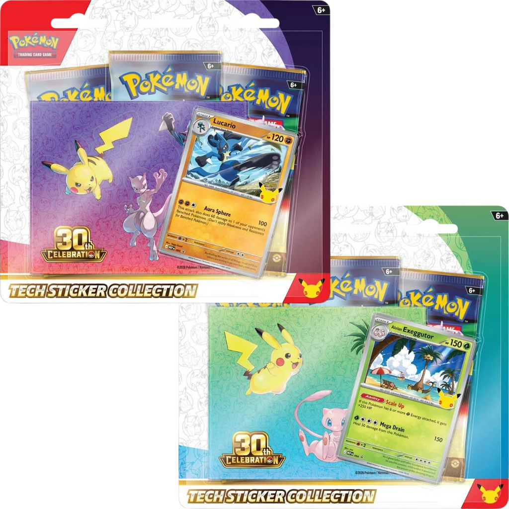 (PREORDER) Pokémon: 30th Celebration Tech Sticker Collection (Assorted)