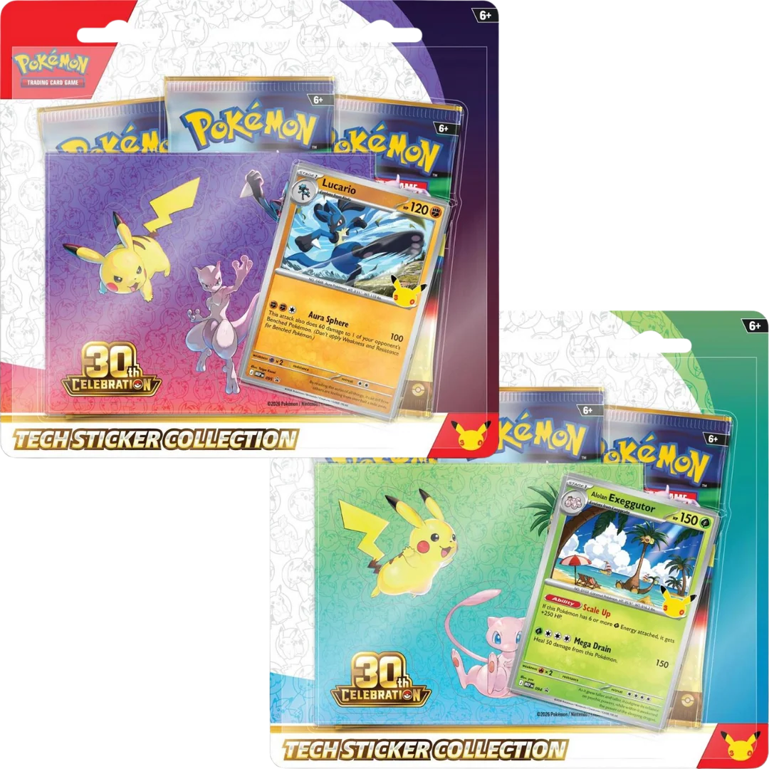(PREORDER) Pokémon: 30th Celebration Tech Sticker Collection (Assorted)